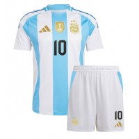 Argentina Lionel Messi #10 Hjemmedraktsett Barn Copa America 2024 Kortermet (+ Korte bukser)